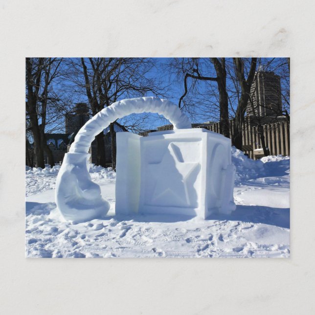 Skulptur, Quebec, Kanada Postkarte (Vorderseite)
