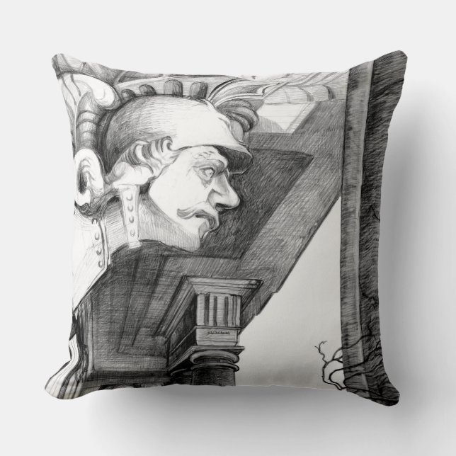 Skulptur Schloss Stift Kunst, Dichtung und Musik Kissen (Vorderseite)