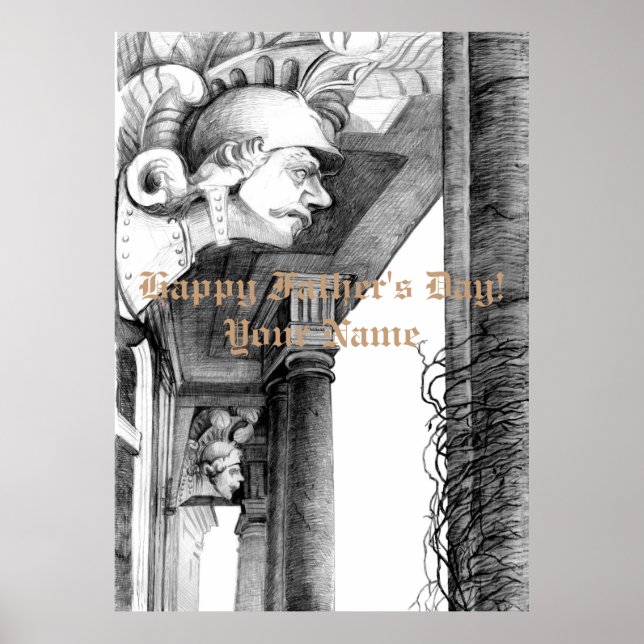 Skulptur Schloss Stift Kunst, Dichtung und Musik Poster (Vorne)
