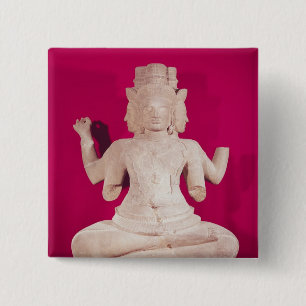 Skulptur von Brahma mit vier Gesichtern 2 Button