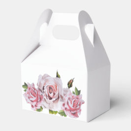 Skulpturale Rose auf einer Gable-Favor-Box Geschenkschachtel