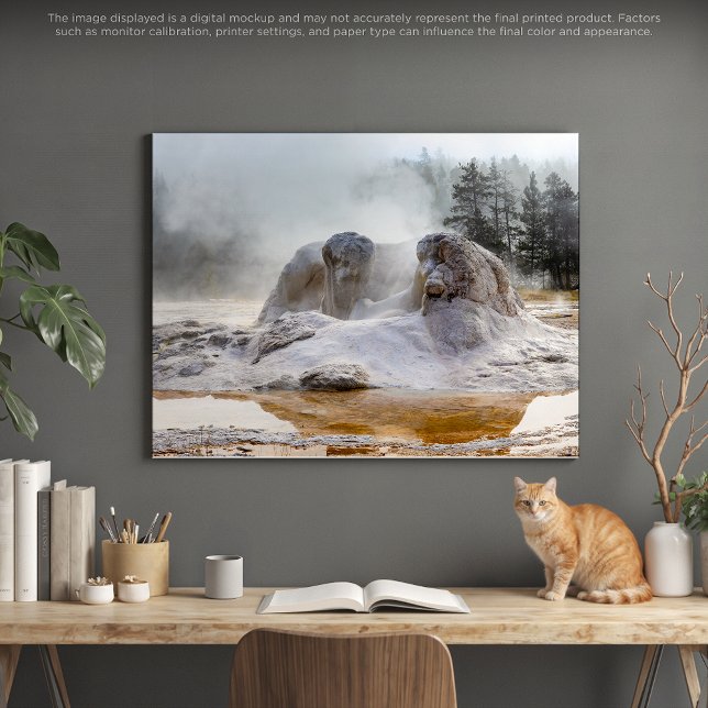 Skulpturen der Natur: Ein Yellowstone-Geyser Leinwanddruck (Von Creator hochgeladen)