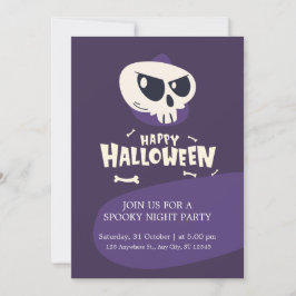 Skulpturen und Knochen frappierendes Halloweenkost Einladung