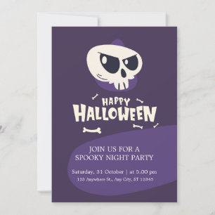 Skulpturen und Knochen frappierendes Halloweenkost Einladung