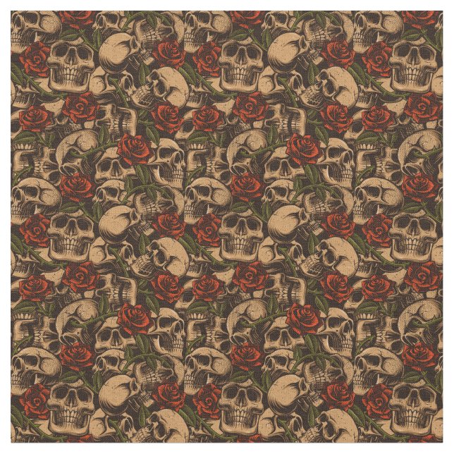 Skulpturen und Rose Muster Blumenmuster Stoff (Nahaufnahme)