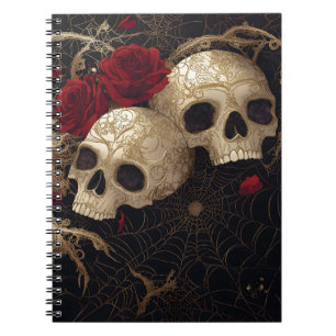 Skulpturen und rote Rosen Design Notizblock