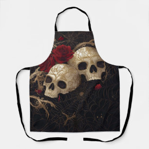 Skulpturen und rote Rosen Design Schürze