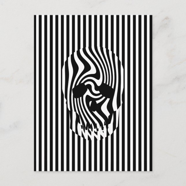Skulpturen und Streifen, Kunst Postkarte (Vorderseite)