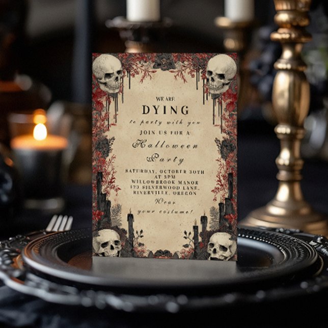 Skulpturen unter Rose Spuk Feier Einladung (Von Creator hochgeladen)