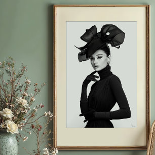 Skulpturendrama: Monochromes Avantgarde-Portrait Poster