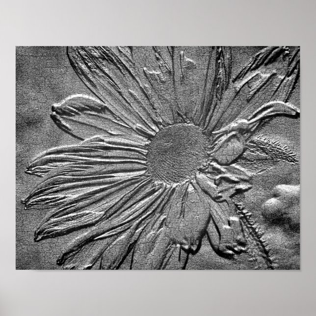 Skulptureneffekt Schwarze Mit Augen Susan Blume Ar Poster (Vorne)