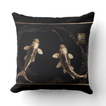 Skulpturierte Kupfer Metal Koi Swirl
