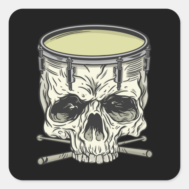 SKULTUR QUADRATISCHER AUFKLEBER (Vorderseite)