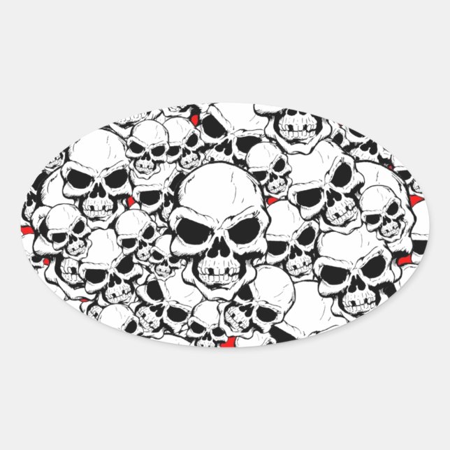SKULTUREN OVALER AUFKLEBER (Vorderseite)