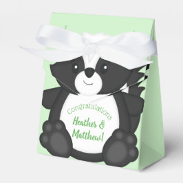 Skunk Baby Shower Green Geschenkschachtel