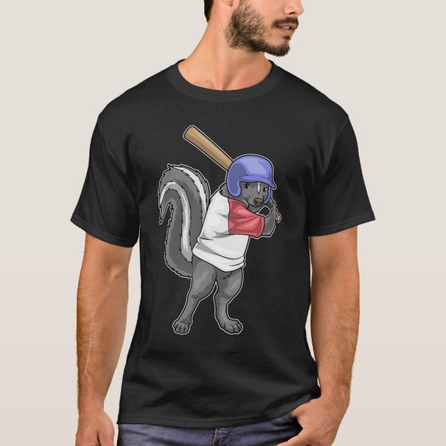 Skunk Baseball Baseball T-Shirt (Vorderseite)
