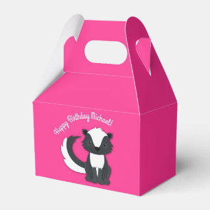 Skunk Birthday Party Kinder Pink Gefallen Box Geschenkschachtel