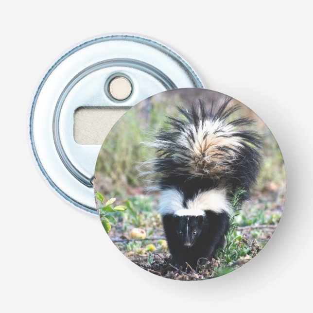 Skunk Black and White Flaschenöffner (Vorderseite)