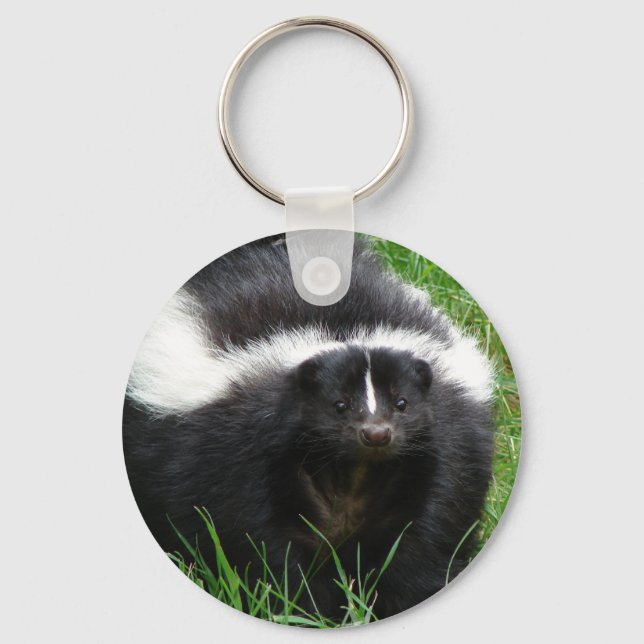 Skunk Foto Schlüsselanhänger (Vorderseite)