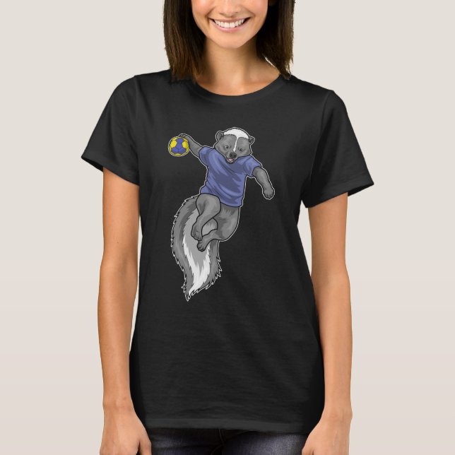 Skunk Handball Spieler Handball T-Shirt (Vorderseite)
