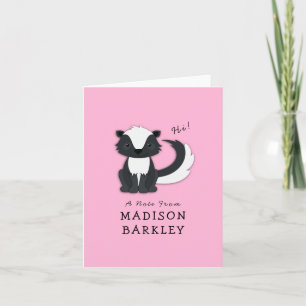 Skunk Kid mou Woodland Animal Cartes stationnaires