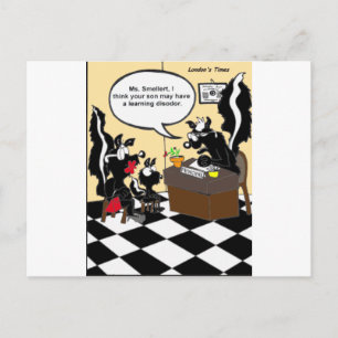 Skunk Learning Gerüche beseitigen Lustige Geschenk Postkarte