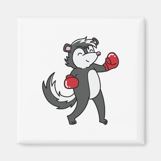 Skunk macht Boxing Magnet (Vorne)