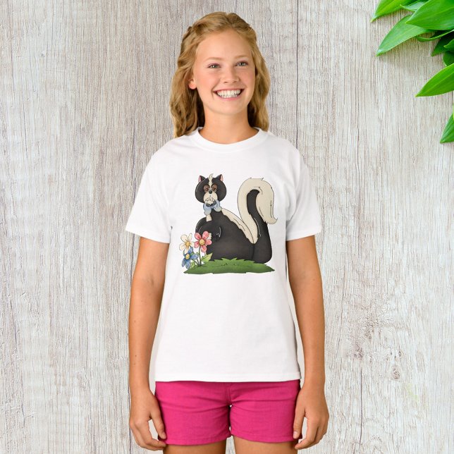Skunk mit Blume T-Shirt (Von Creator hochgeladen)