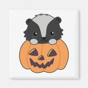 Skunk Pumpkin Niedlich Skunks Happy Halloween Magn Magnet
