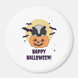 Skunk Pumpkin Niedlich Skunks Happy Halloween Magnet