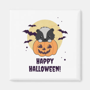 Skunk Pumpkin Niedlich Skunks Happy Halloween Magnet