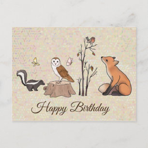 Skunk und Eule Postkarte
