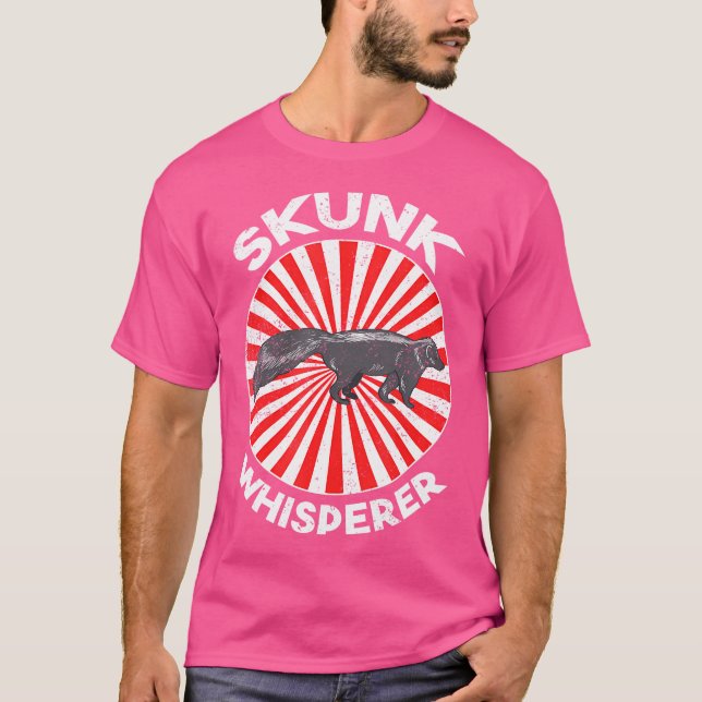 Skunk Whisperer Funny Zoo Keeper T-Shirt (Vorderseite)