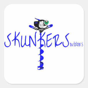 Skunkers Bohrer-Aufkleber Quadratischer Aufkleber