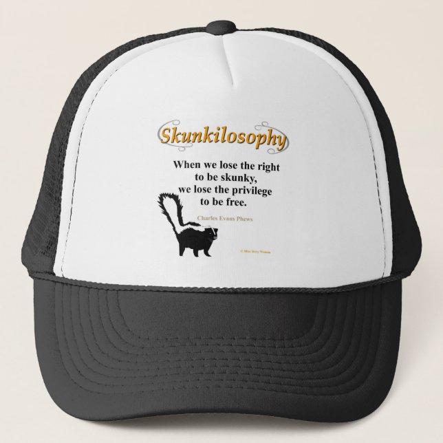Skunkiphilosophie Truckerkappe (Vorderseite)