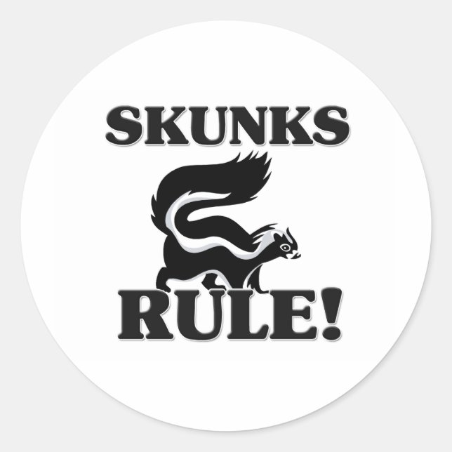 SKUNKS-Regel! Runder Aufkleber (Vorderseite)