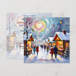 Skurril-Abstract-Weihnachtsmarkt-Weihnachtsfeier Einladung