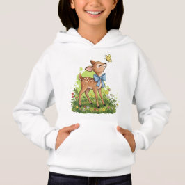 Skurril Baby Rehkitz & Schmetterling Goldene Tasch Hoodie