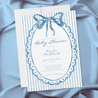 Skurril Blaue Aquarell-Schleifen-Streifen-Baby-Par