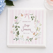 Skurril blühende Blumen-Baby-Partyservietten
