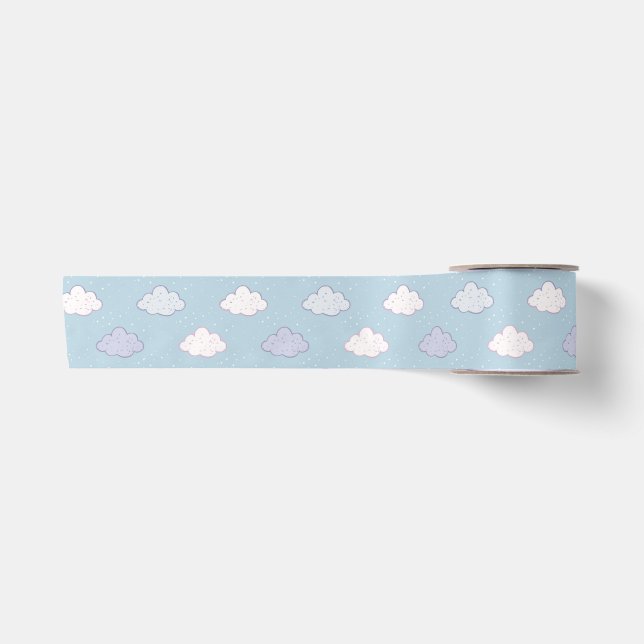 Skurril Cloud Star Träumerisch Himmlisch Satinband (Vorderseite)