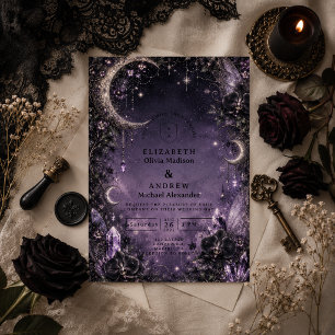 Skurril-feeenhafte Gothic-Hochzeit Einladung