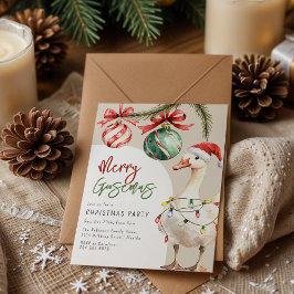 Skurril Gans Weihnachtsfeier Einladung