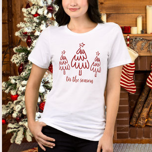 Skurril Handgezeichnete Doodle Rot Tri-Blend Shirt