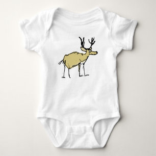 Skurril handgezeichnete Rentier-Illustration Baby- Baby Strampler