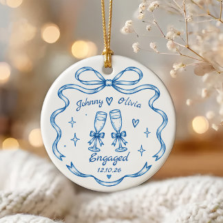 Skurril handgezeichneter Verlobungs-Keramik-Schmuc Keramik Ornament