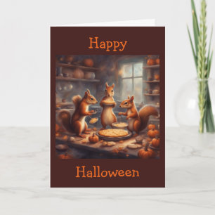 Skurril Hasenfreunde Halloween-Gebäck backen Karte