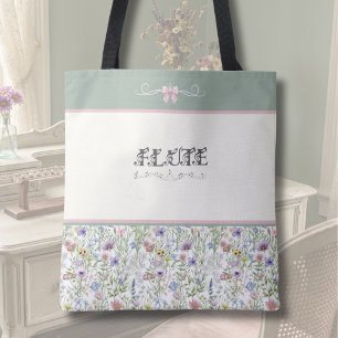 Skurril Pink-Grüne Botanische Flöten-Tasche Tasche