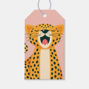 Skurril Safari-Tier Gähnender Gepard Cartoon Geschenkanhänger