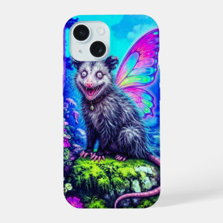 Skurril Schmetterling Opossum Fantasy iPhone 15 Hü Hülle